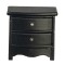 Dolls House Black Bedside Chest Nightstand Miniature Bedroom Furniture 1:12