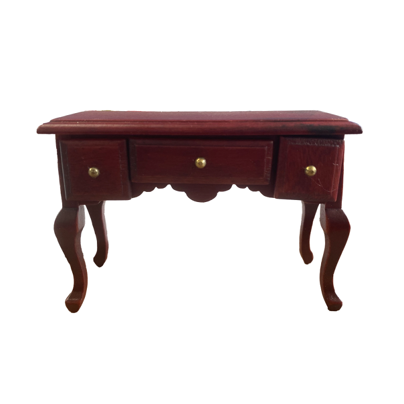 Dolls House Mahogany Writing Desk Secretary Table Miniature 1:12 Study Furniture