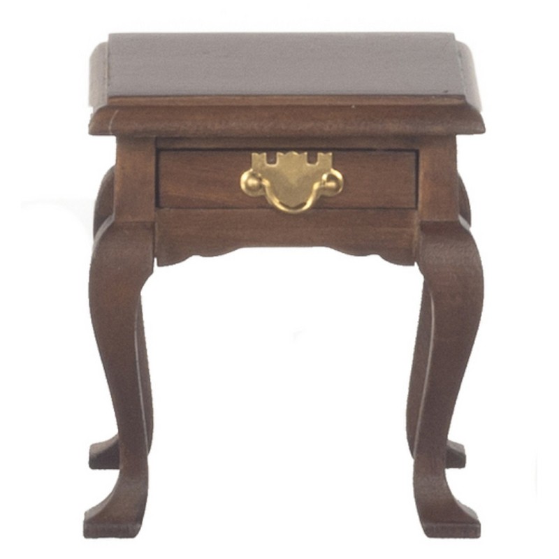 Dolls House Walnut Queen Ann Side End Table Miniature Living Room Furniture Dolls House Walnut Queen Ann Side End Table Miniature Living Room Furniture