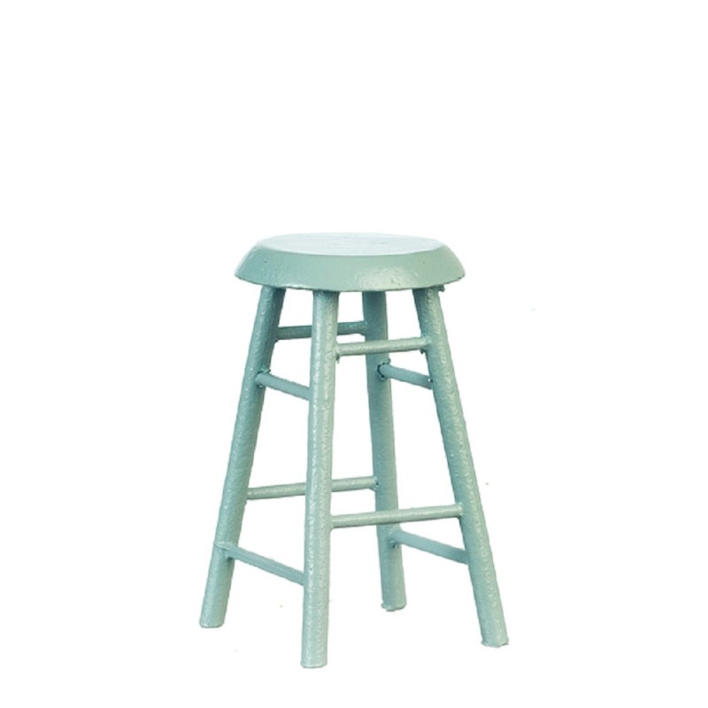 Dolls House Grey 4 Legged Breakfast Bar Stool Miniature Kitchen Cafe Furniture