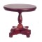 Dolls House Round Mahogany Pedestal Lamp Side Table Living Room Furniture