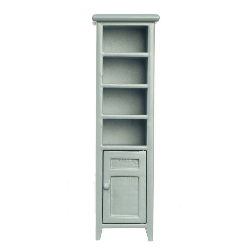 Dolls House Tall Slim Grey Space Saver Bathroom Cabinet Miniature Furniture