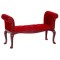 Dolls House Mahogany Red Long John Bed End Stool Bench Bedroom Furniture