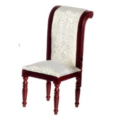Dolls House Regency Mahogany Scroll Back Side Chair Dining Room Furniture Dolls House Regency Mahogany Scroll Back Side Chair Dining Room Furniture