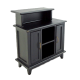 Dolls House Black Breakfast Bar High Cabinet Miniature Dining Room Furniture