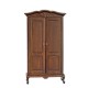 Dolls House Dark Oak Queen Anne Wardrobe Miniature Wooden 1:12 Bedroom Furniture