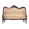 Dolls House Victorian Mahogany Gold Sofa Miniature Living Room Furniture