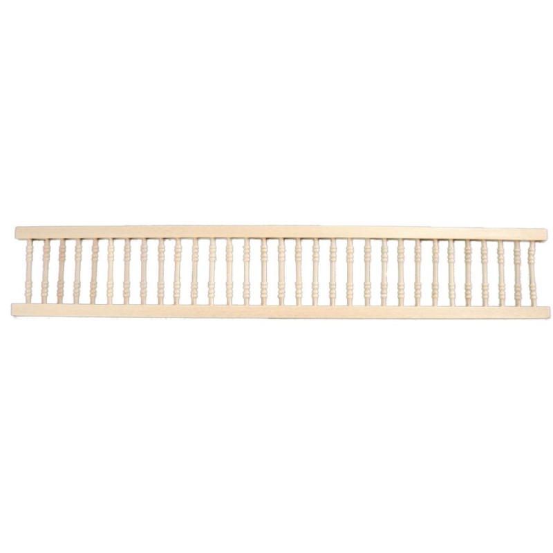 Dolls House Miniature Fixtures Fittings 1:12 Natural Wood Porch Railing Round