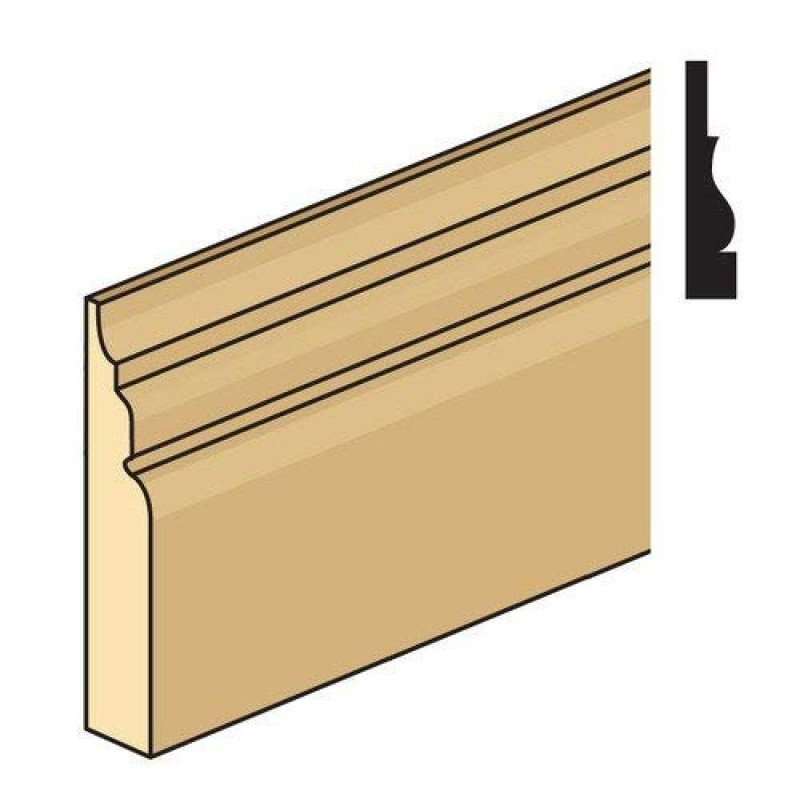 Dolls House Window Door Casing 24" x 3/8" Bare Wood 610mm x 10mm