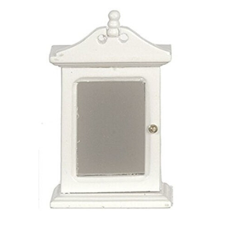 Dolls House White Medicine Cabinet Miniature Bathroom Furniture  