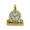 Dolls House Gold Double Scroll Mantle Clock Miniature 1:12 Ornament Accessory