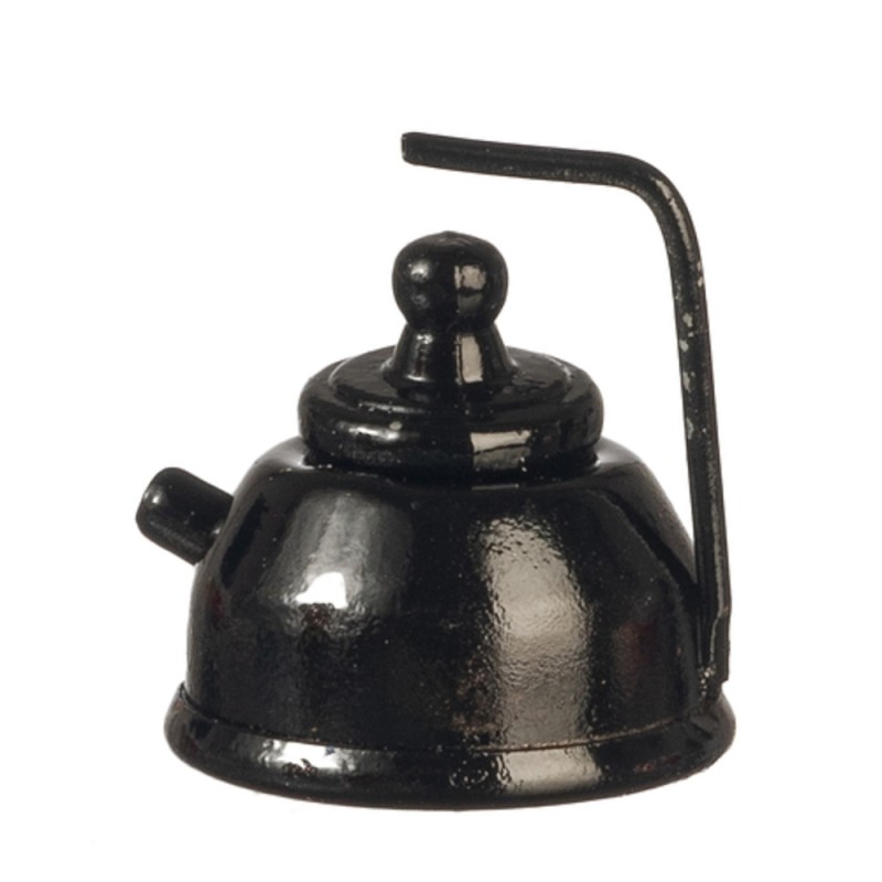 Dolls House Black Kettle Metal Kitchen Accessory Miniature 1:12 Scale 