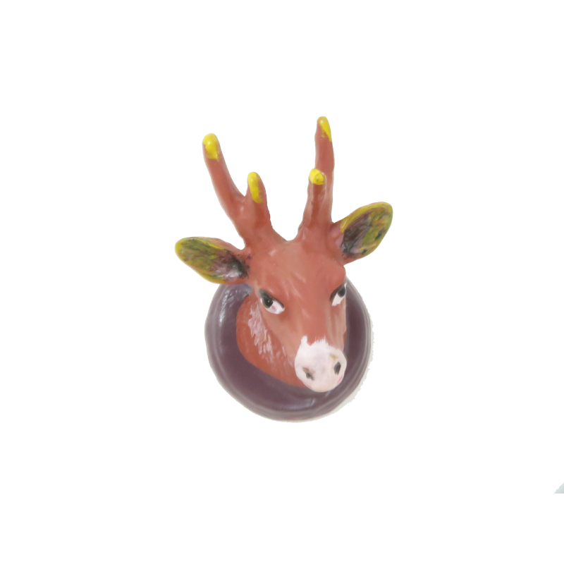 Dolls House Stag Head Wall Mount Hunting Ornament Miniature Study Den Accessory