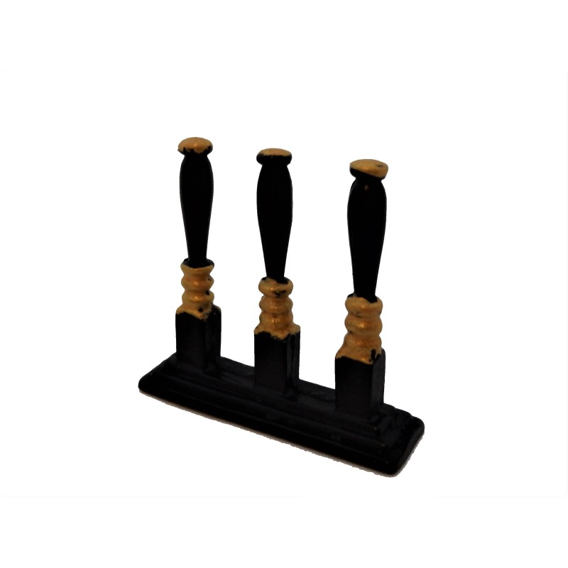 Dolls House Triple Beer Ale Pump Handles Miniature Pub Bar Accessory