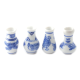  Dolls House 4 Delft Vases Decorative Miniature Ornament Accessory