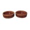 Dolls House 2 Stone Dog Food Bowl Water Dish Miniature Pet Accessory 1:12 Scale