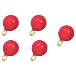 Dolls House 5 Red Baubles Miniature Christmas Tree Ornaments Decorations 1:12 Dolls House 5 Red Baubles Miniature Christmas Tree Ornaments Decorations 1:12