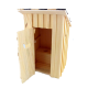 Dolls House Miniature Outside Toilet Outhouse Natural Wood Privy Outbuilding