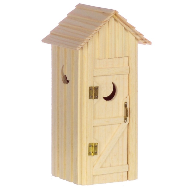 Outhouse Outdoor Toilet Miniature Lavatory Garden Doll House Miniature 