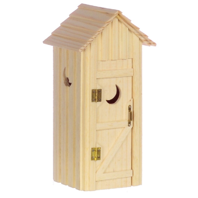 Dolls House Miniature 1:12 Scale Outside Toilet Shed Outhouse Outbuilding Privy