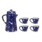 Dolls House Blue Spot Coffee Pot & Mugs Miniature Kitchen Accessory