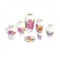 Dolls House Decorative Shaped Set of Matching Floral Vases Miniature Ornaments