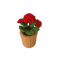 Dolls House Red Geraniums in a Terracotta Pot Miniature Garden Accessory 1:12