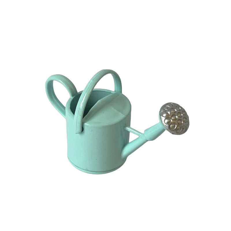 Dolls House Turquoise Watering Can Metal Miniature Garden Accessory 1:12 Scale