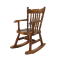 Dolls House Boston Rocking Chair Rocker Polished Walnut Miniature Furniture 