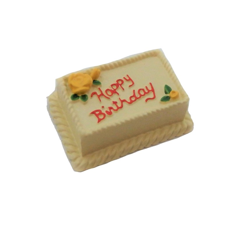 Dolls House Lemon Birthday Cake Celebration Party Shop Accessory