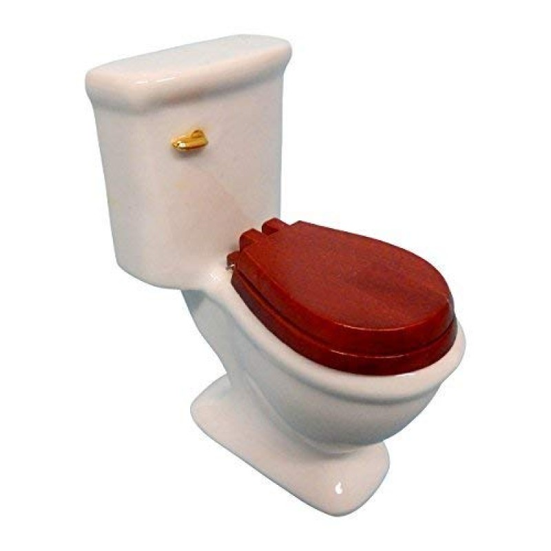 Dolls House Plain White Porcelain Toilet Miniature 1:12 Scale Bathroom Furniture