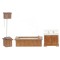 Dolls House Victorian Bathroom Suite Miniature 1:12 Walnut Furniture Set