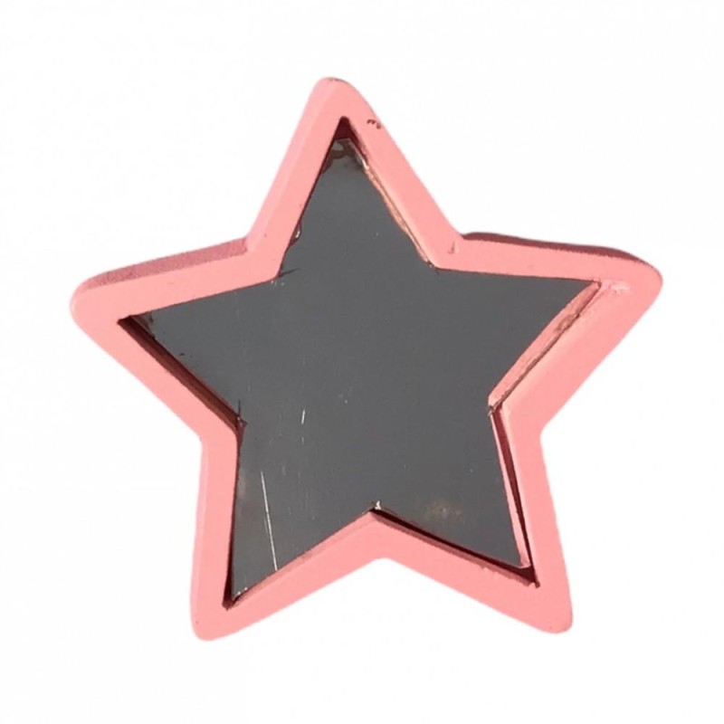 Dolls House Pink Star Mirror Freestanding Miniature Bedroom Nursery Accessory