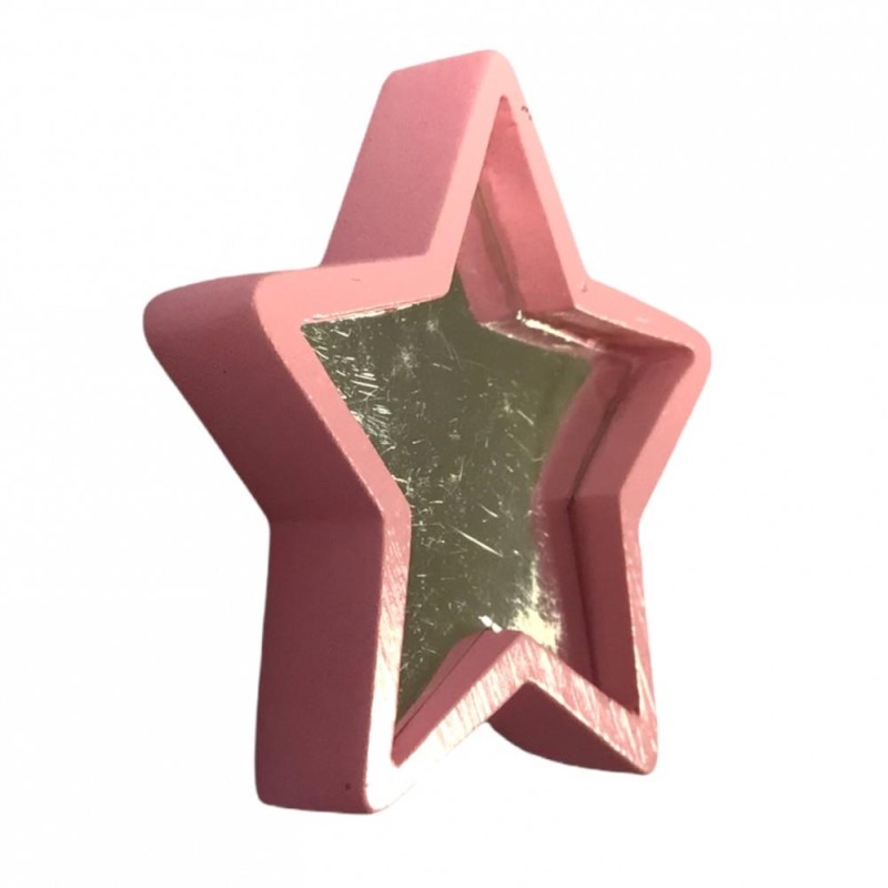 Dolls House Pink Star Mirror Freestanding Miniature Bedroom Nursery Accessory