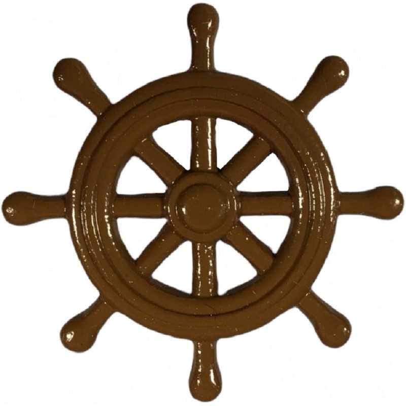 Dolls House Brown Ship Wheel Decoration Miniature Pub Shop Accessory 1:12 Scale