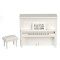 Dolls House White Upright Piano and Bench Miniature Music Room Furniture