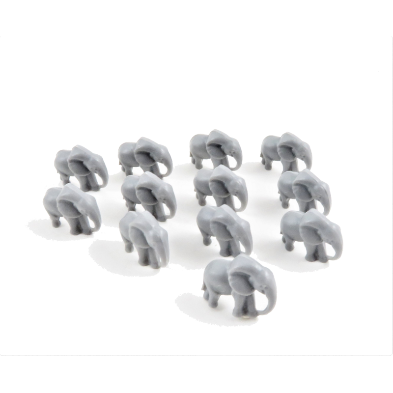 Dolls House 12 Toy Elephants Miniature Nursery Shop Accessory
