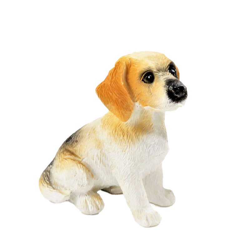 Dolls House Beagle Sitting Pet Dog Miniature 1:12 Scale Accessory 