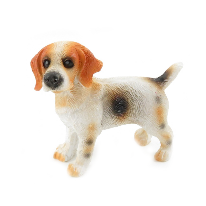 Dolls House Beagle Standing Pet Dog Miniature 1:12 Scale Accessory 