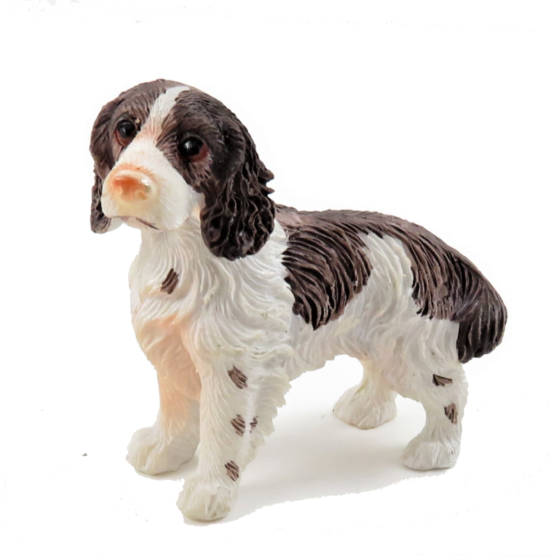 Dolls House Springer Spaniel Standing Pet Dog Miniature 1:12 Scale Accessory 