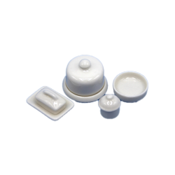 Dolls House White Butter Dish Bowl & Jar Miniature Kitchen Dining Accessory 1:12