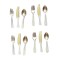 Dolls House Set Of 12 Cutlery White Handles Miniature Dining Accessories