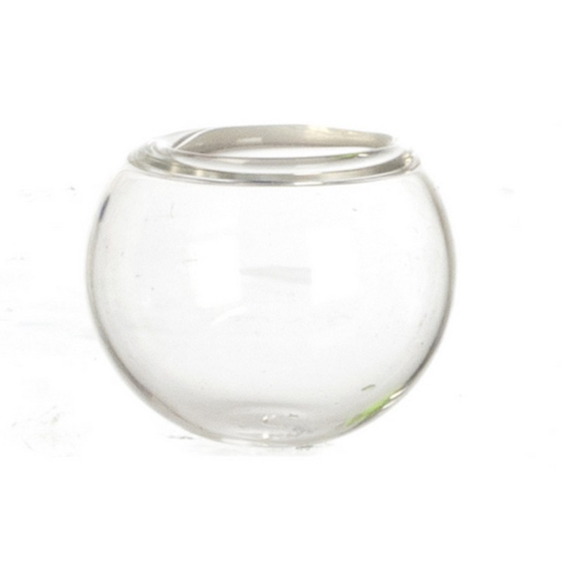 Dolls House Empty Goldfish Fish Bowl Miniature Glass Pet Accessory 1:12 Scale