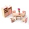 Dolls House Pink Table and Chairs Dining Room Set Miniature 3 Years + Furniture