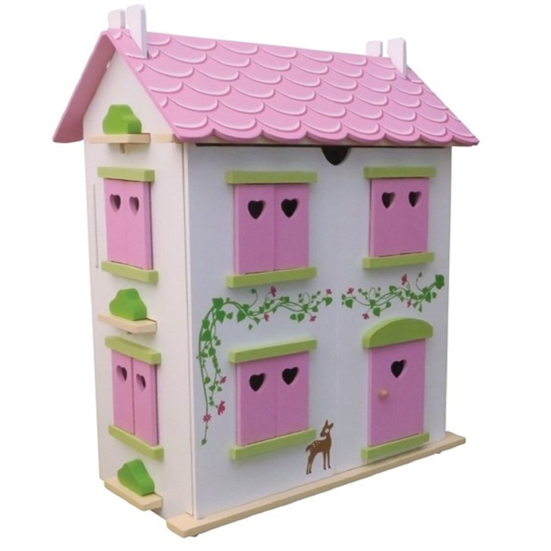 Candy Cottage Dolls House Complete with Furniture Wooden Kit 3 Years Plus