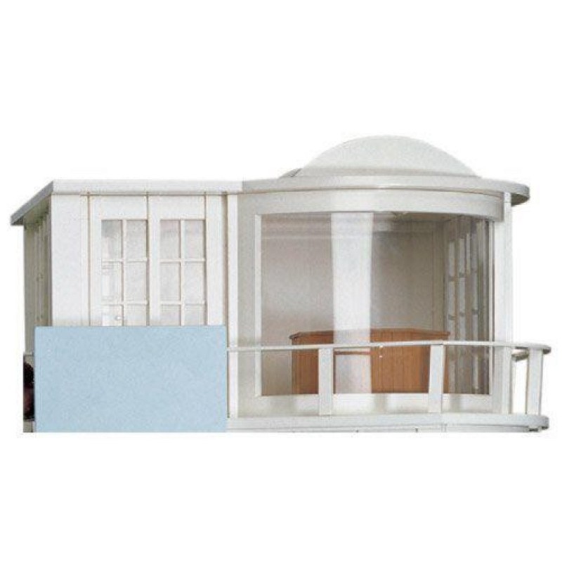 Dolls House Malibu Sun Lounge Modern Art Deco Kit Unpainted Flat Pack 1:12 Scale
