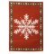 Dolls House Large Snowflake Christmas Rug Miniature Red Flooring Accessory 1:12