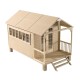 Dolls Summer House Chalet Flat Pack MDF For 1:12 Scale Miniatures