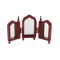 Dolls House Mahogany Triple Dressing Table Mirror Miniature Bedroom Accessory