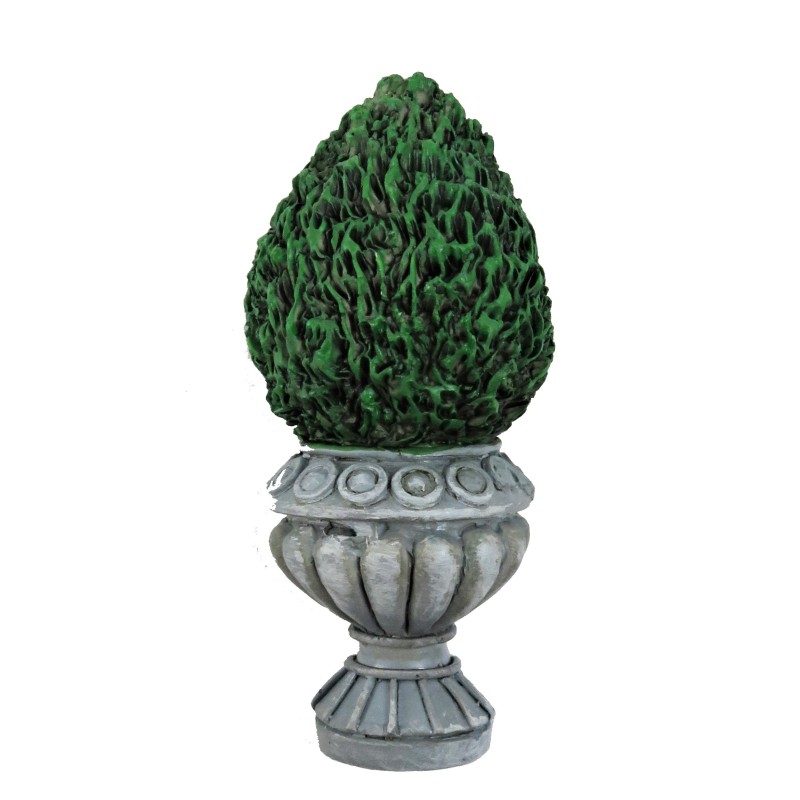 Dolls House Flat Back Topiary Bush Tree in Pot Miniature 1:12 Garden Accessory